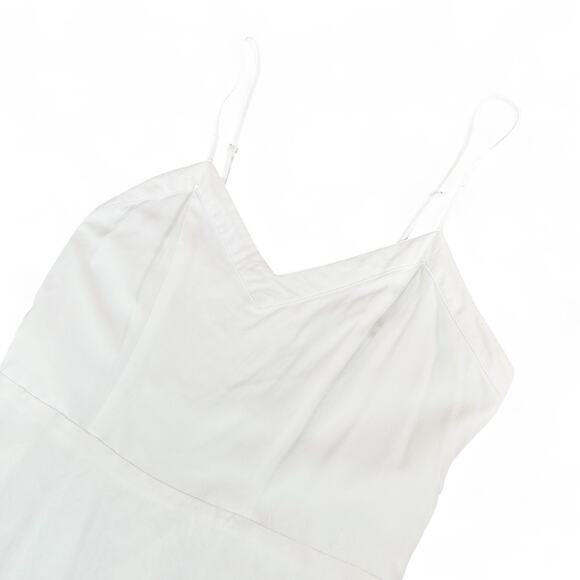 Forever 21 White Mini Skater Dress Babydoll Y2K Cottagecore Coquette Cut Out M - Picture 5 of 11